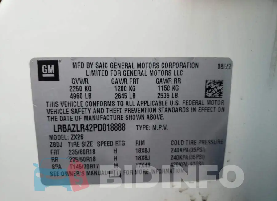 LRBAZLR42PD018888 Photo# 12