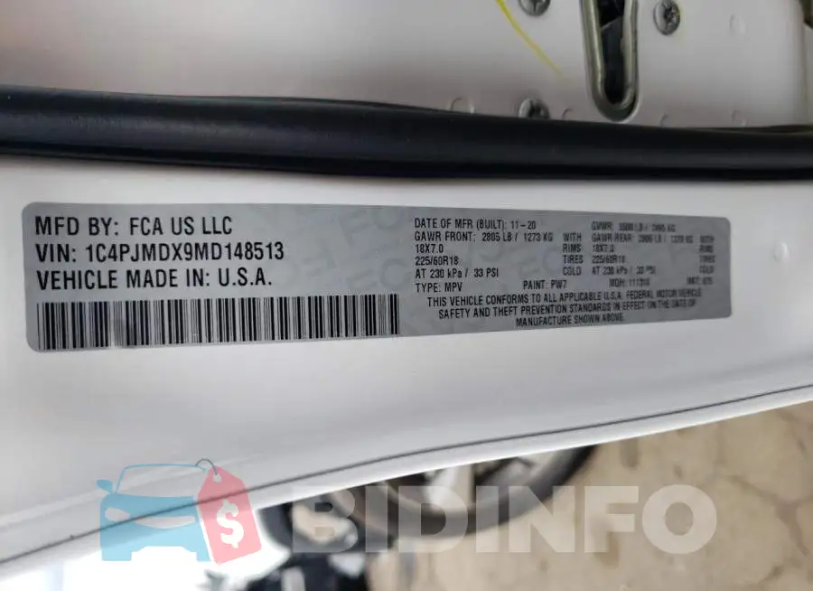 1C4PJMDX9MD148513 Photo# 12