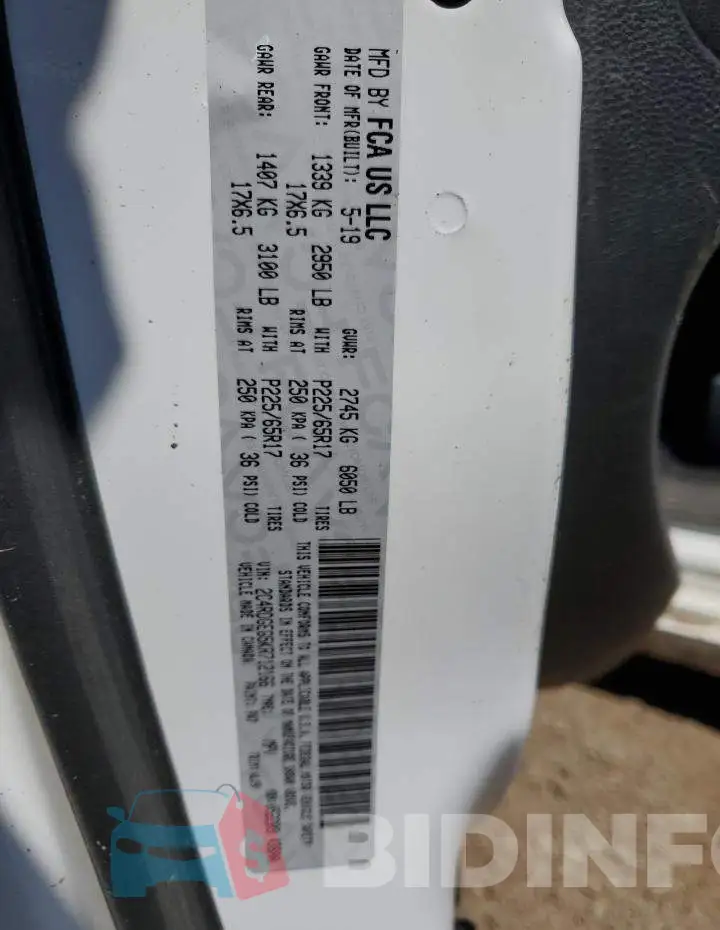 2C4RDGEG5KR712166 Photo# 13