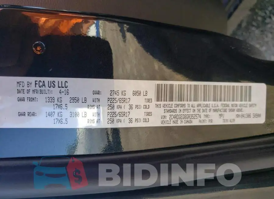 2C4RDGEG6GR352574 Photo# 13