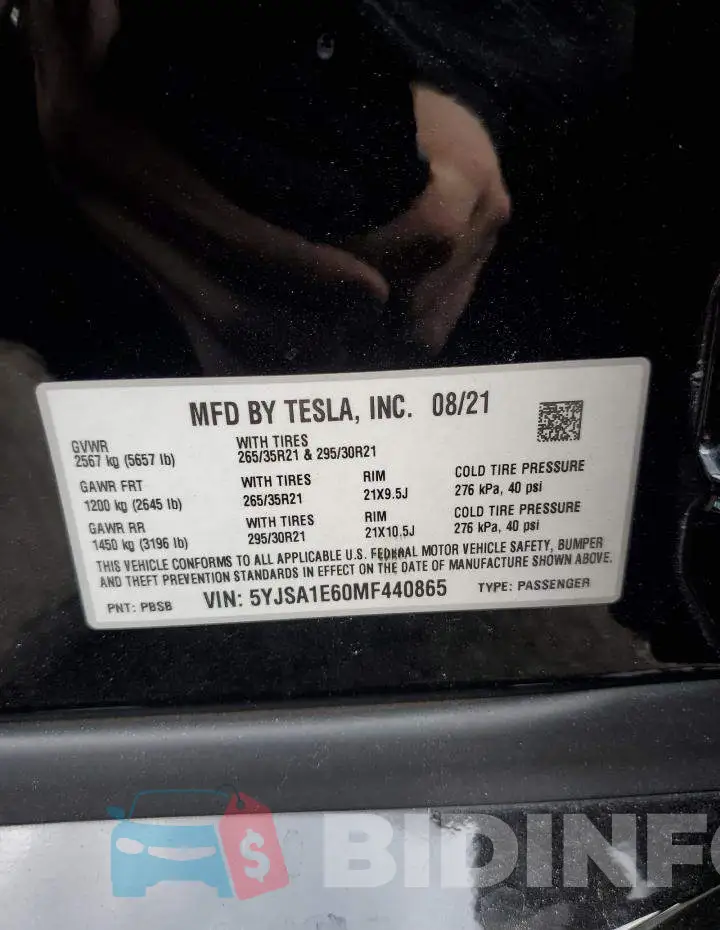 5YJSA1E60MF440865 Photo# 12