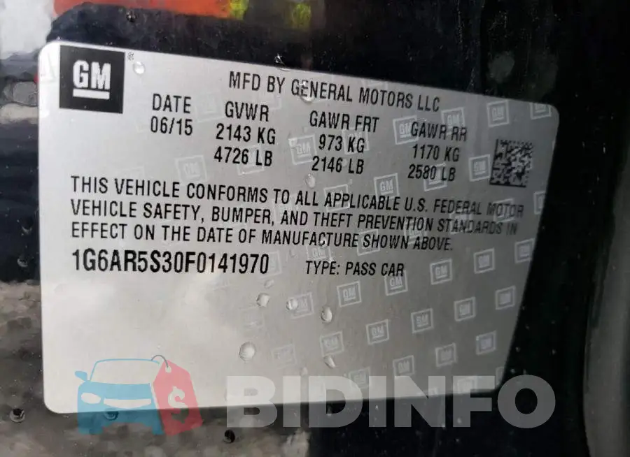 1G6AR5S30F0141970 Photo# 13