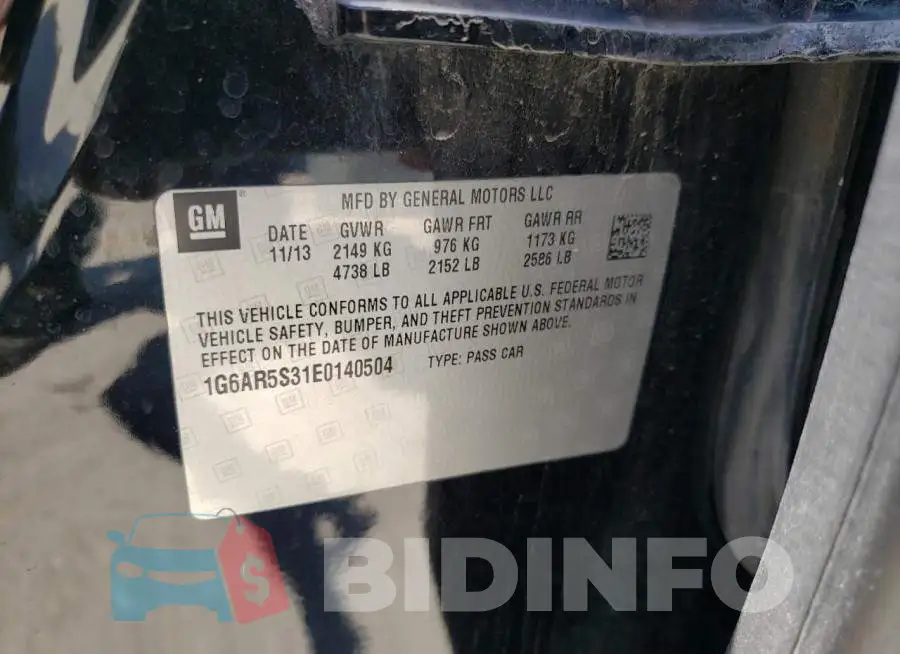 1G6AR5S31E0140504 Photo# 12