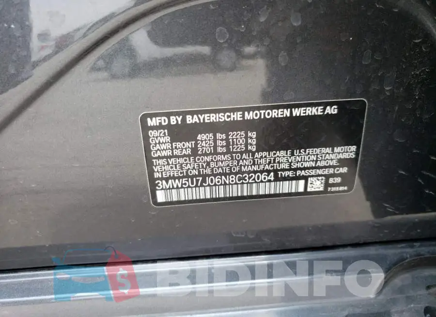 3MW5U7J06N8C32064 Photo# 12