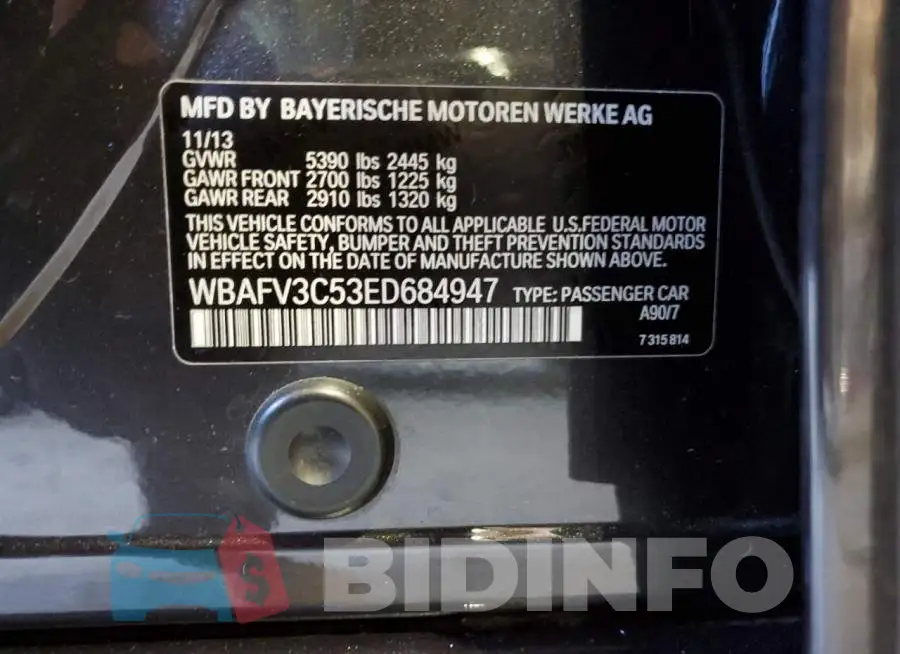 WBAFV3C53ED684947 Photo# 12