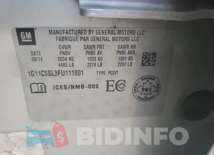 1G11C5SL3FU111801 Photo# 12