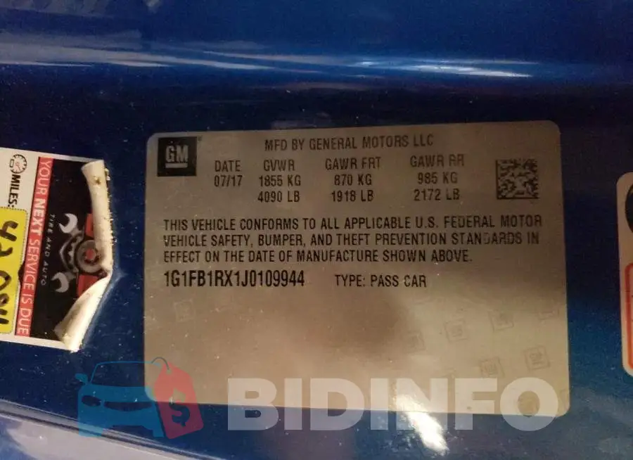 1G1FB1RX1J0109944 Photo# 12
