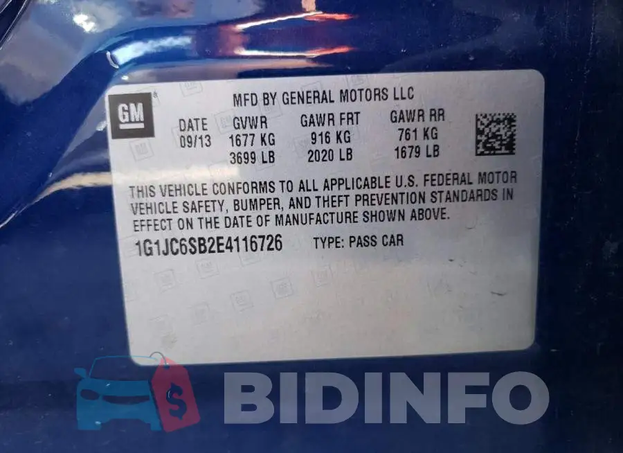 1G1JC6SB2E4116726 Photo# 10