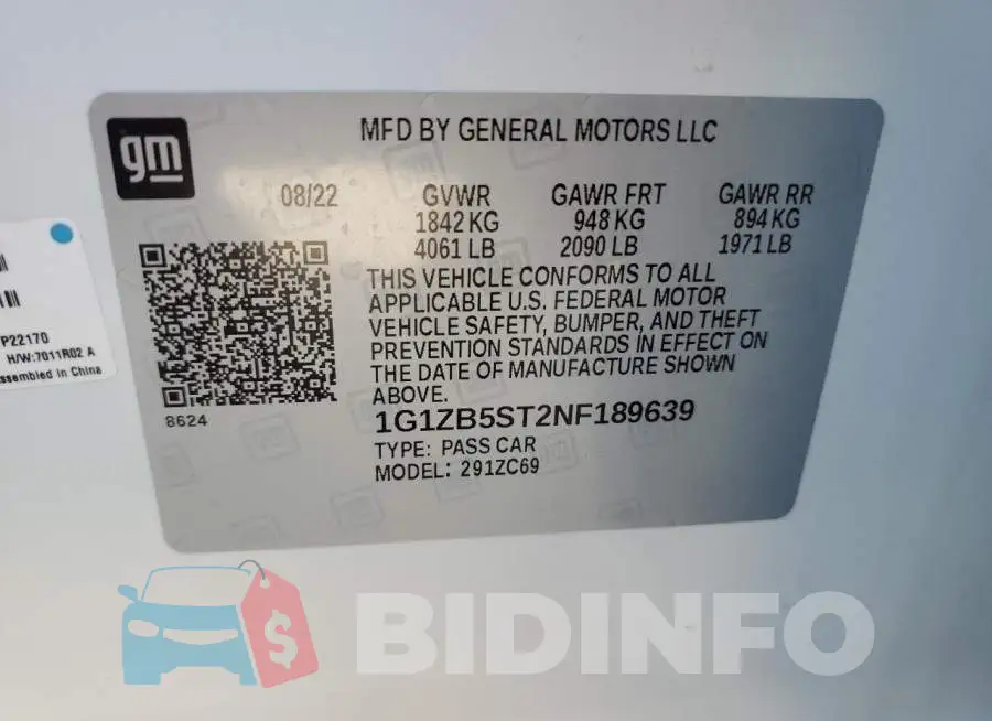 1G1ZB5ST2NF189639 Photo# 12