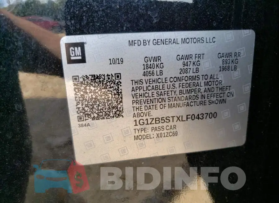 1G1ZB5STXLF043700 Photo# 12