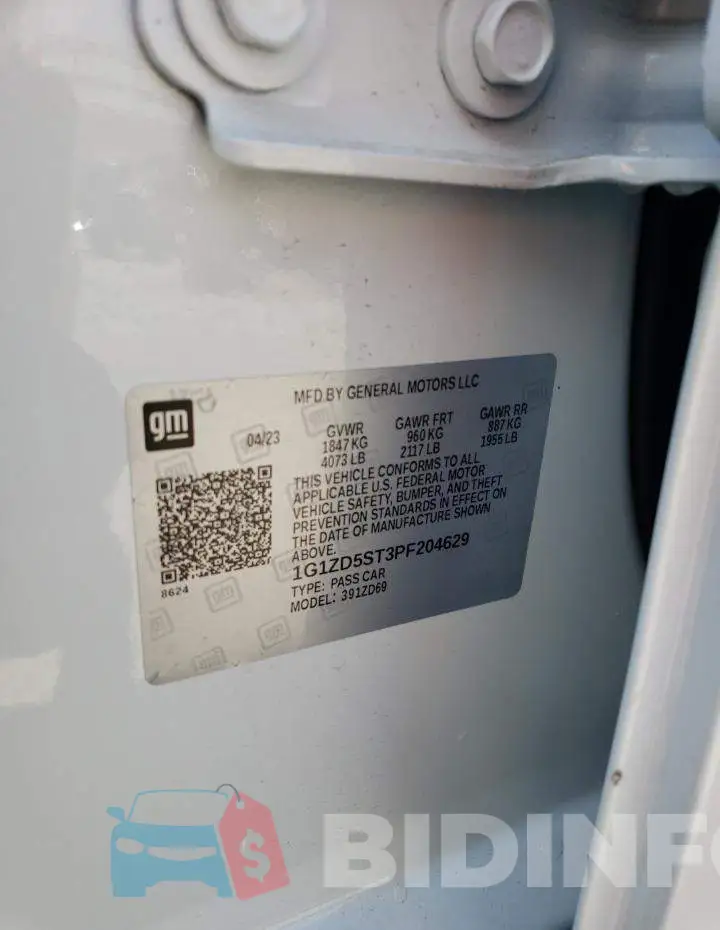 1G1ZD5ST3PF204629 Photo# 12