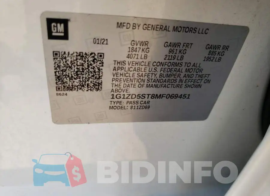 1G1ZD5ST8MF069451 Photo# 12