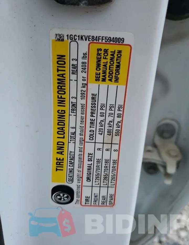 1GC1KVE84FF594009 Photo# 12