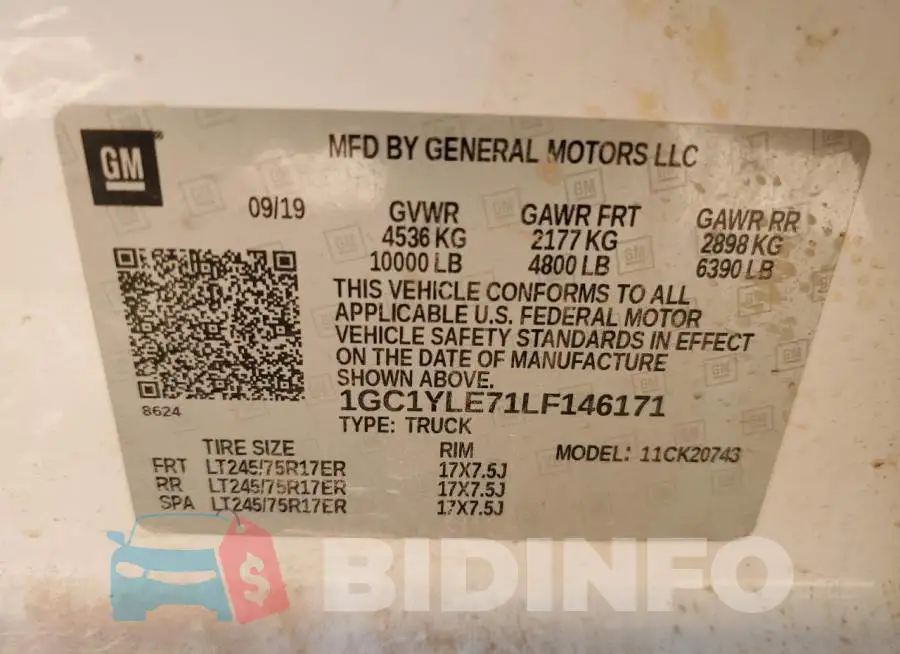 1GC1YLE71LF146171 Photo# 12