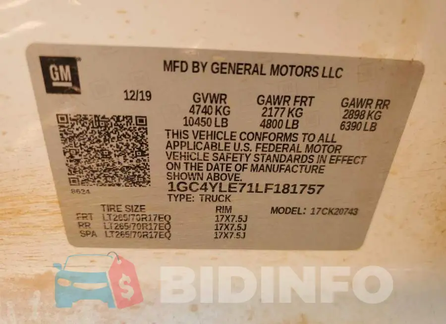 1GC4YLE71LF181757 Photo# 12