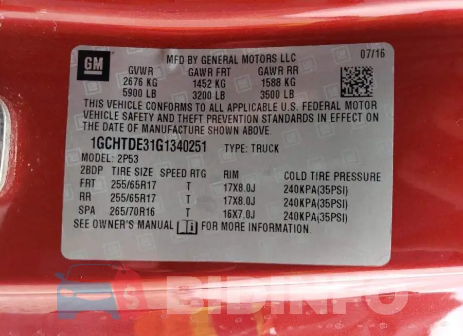 1GCHTDE31G1340251 Photo# 12
