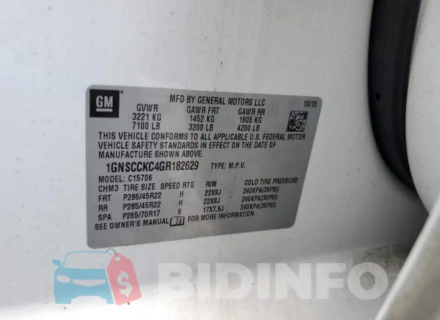 1GNSCCKC4GR182629 Photo# 13