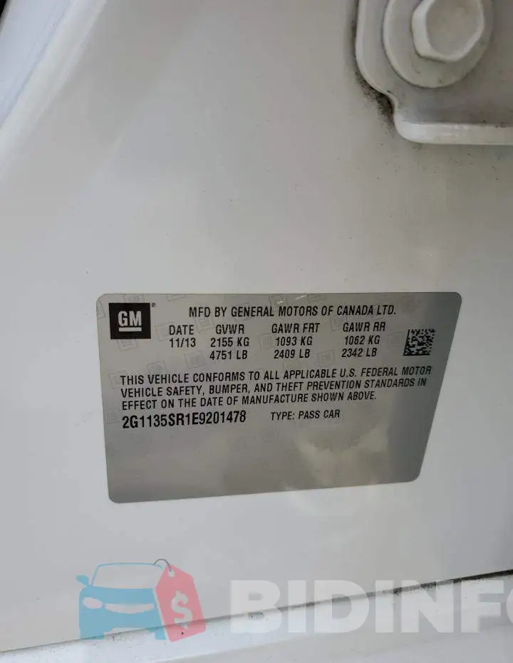 2G1135SR1E9201478 Photo# 12