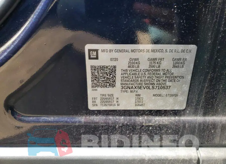3GNAX5EV0LS710537 Photo# 13