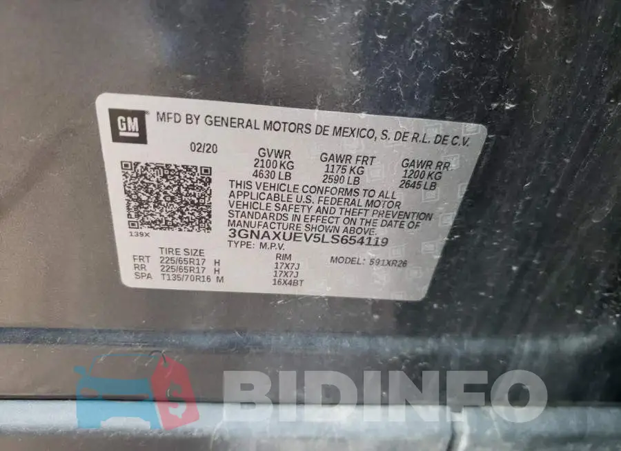 3GNAXUEV5LS654119 Photo# 13