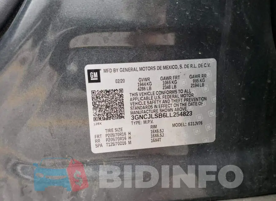 3GNCJLSB6LL254823 Photo# 12