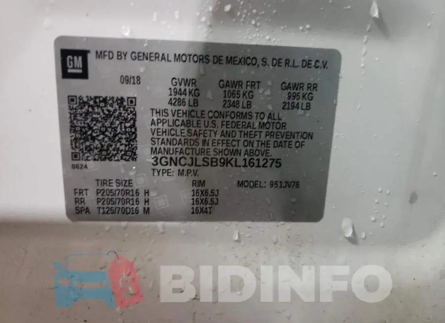 3GNCJLSB9KL161275 Photo# 13