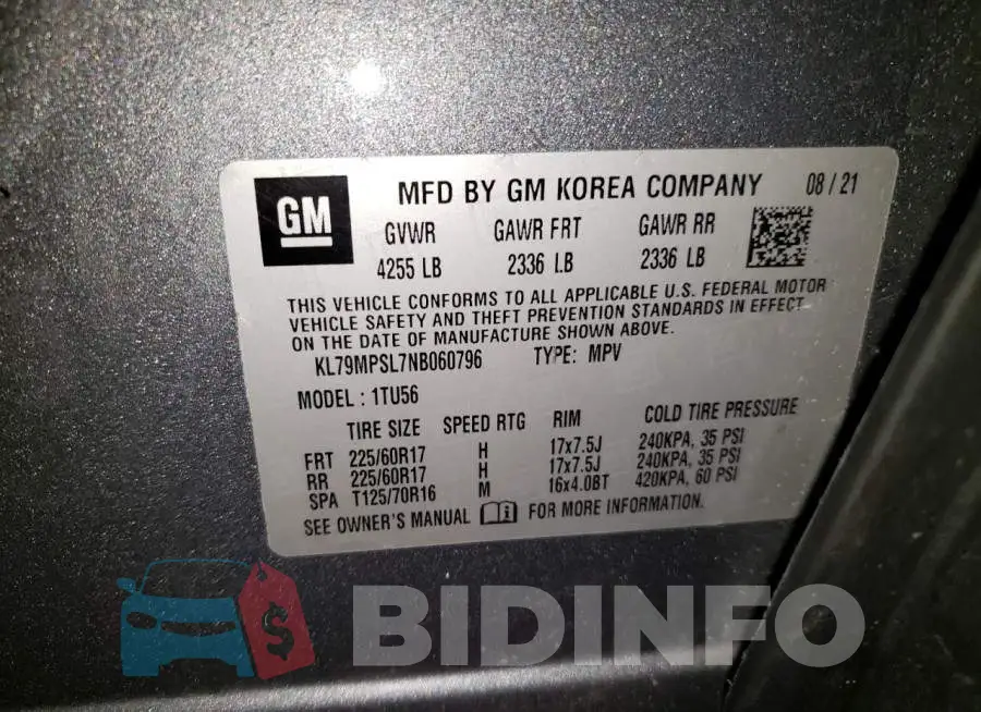 KL79MPSL7NB060796 Photo# 12