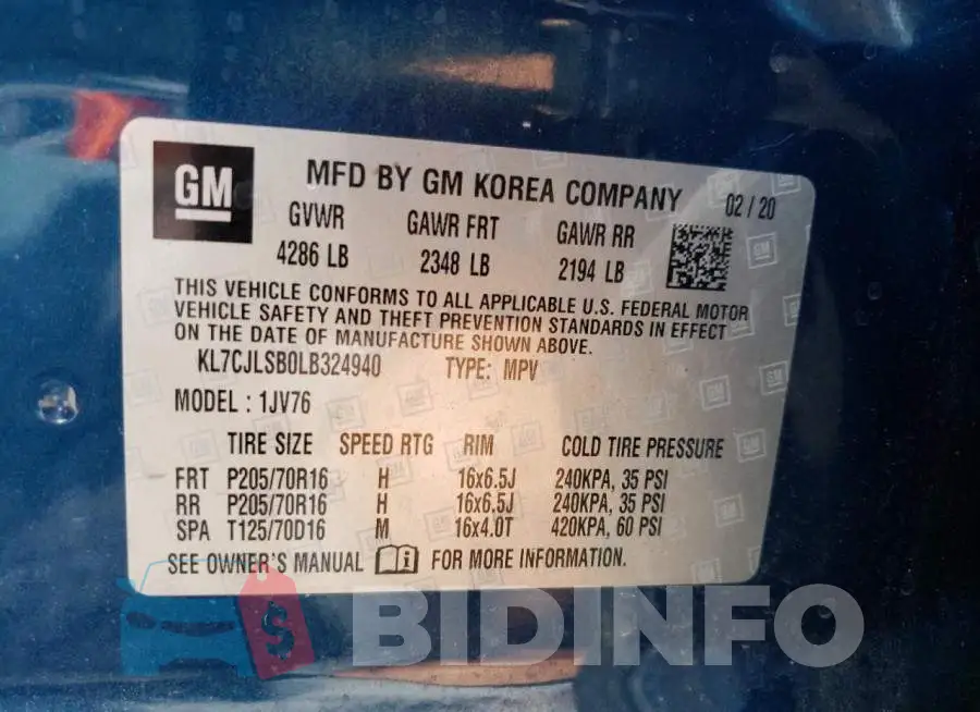 KL7CJLSB0LB324940 Photo# 13
