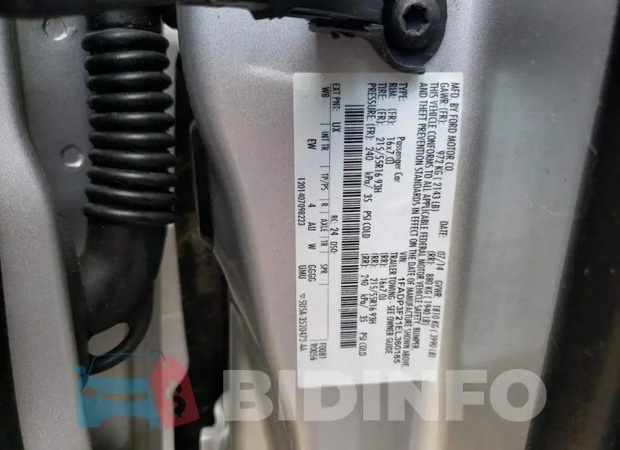 1FADP3F21EL360185 Photo# 12