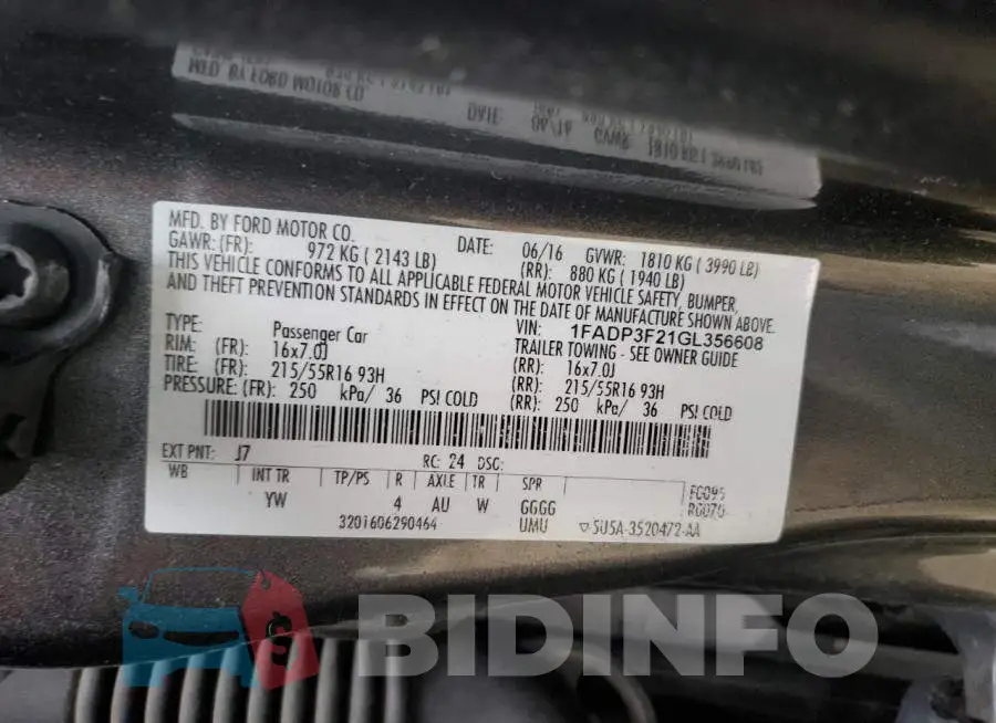 1FADP3F21GL356608 Photo# 12