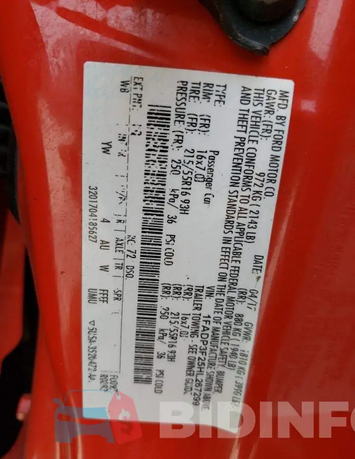 1FADP3F25HL267299 Photo# 12