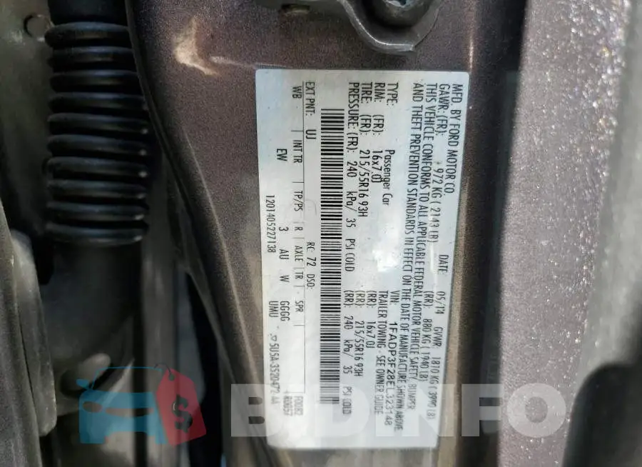 1FADP3F28EL323148 Photo# 12