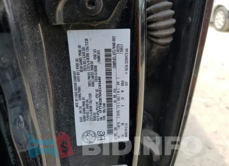 1FT7W2BT6KEC85440 Photo# 12
