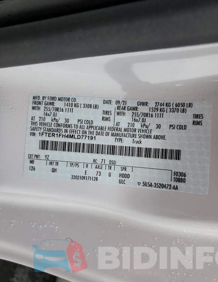 1FTER1FH4MLD77191 Photo# 12