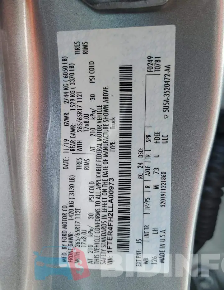 1FTER4FH2LLA00973 Photo# 12