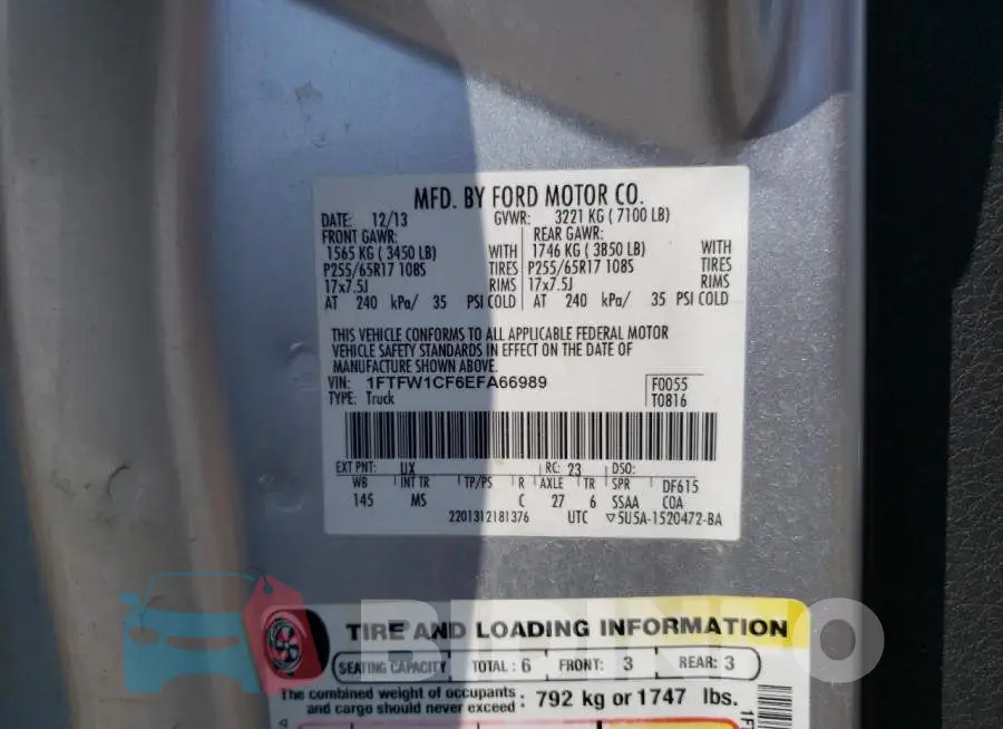 1FTFW1CF6EFA66989 Photo# 12