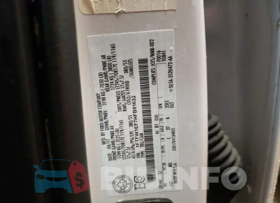 1FTFW1EF7HFB91632 Photo# 12