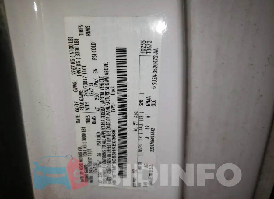 1FTMF1C83HKE03686 Photo# 13