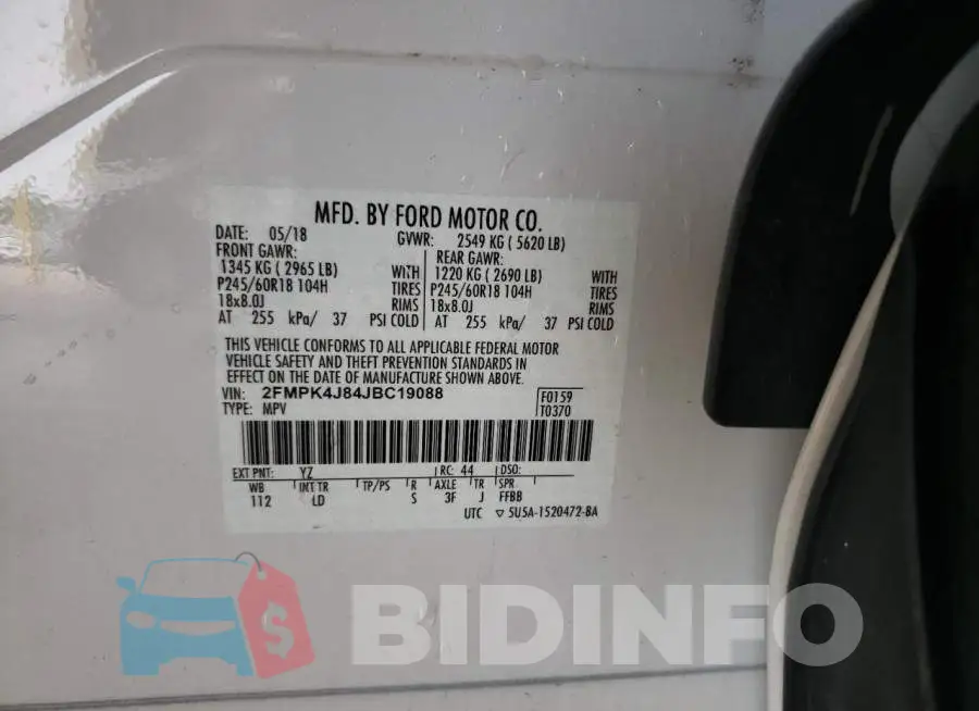 2FMPK4J84JBC19088 Photo# 14