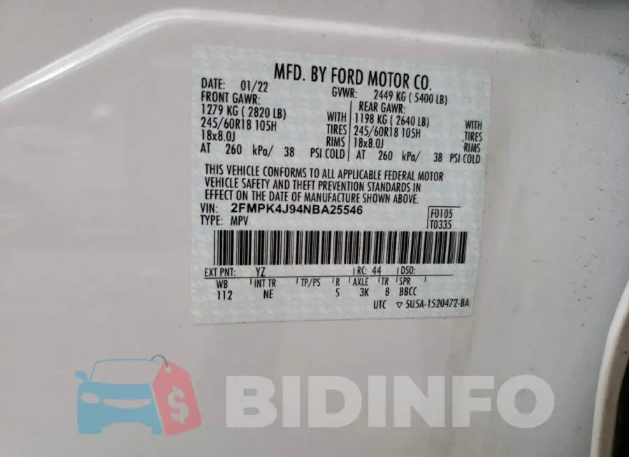 2FMPK4J94NBA25546 Photo# 13