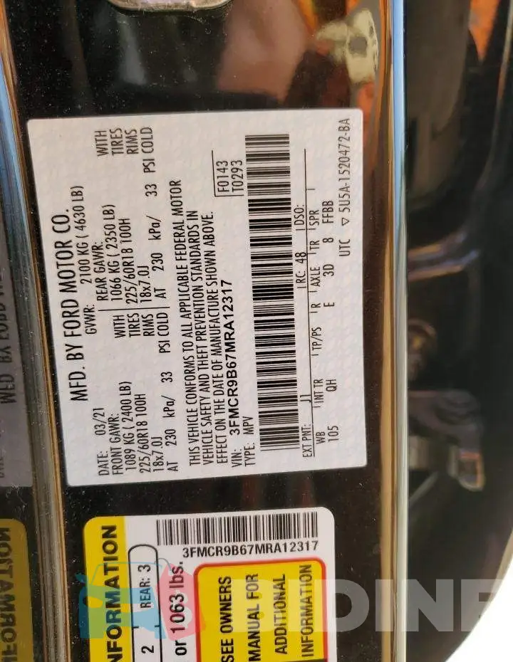 3FMCR9B67MRA12317 Photo# 12