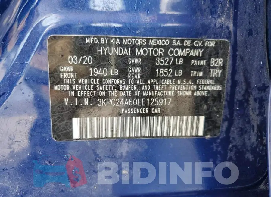 3KPC24A60LE125917 Photo# 12