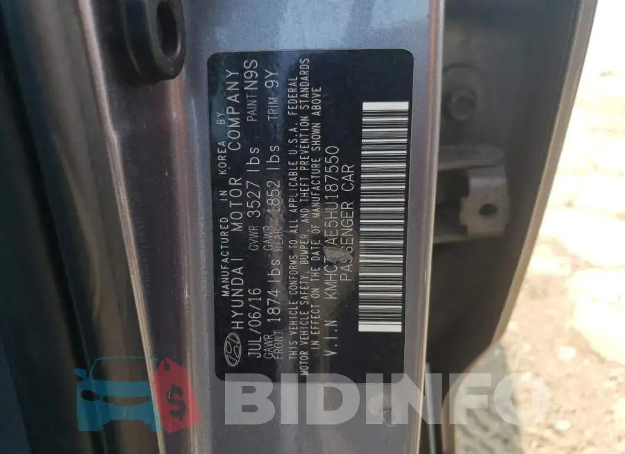 KMHCT4AE5HU187550 Photo# 12