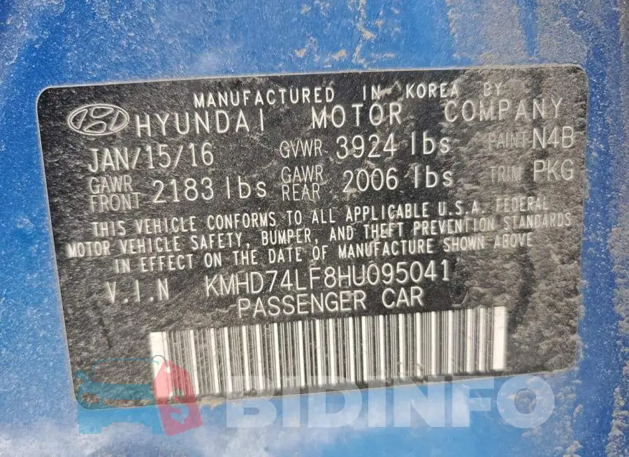 KMHD74LF8HU095041 Photo# 14