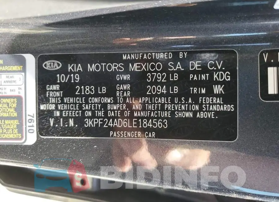 3KPF24AD6LE184563 Photo# 12