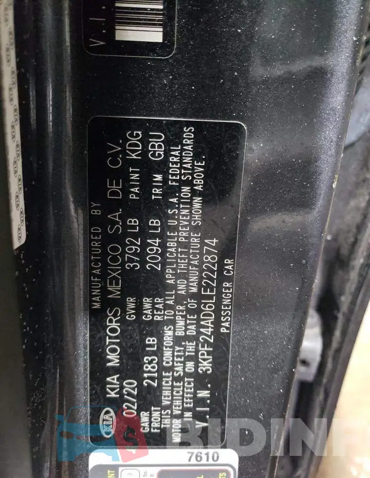 3KPF24AD6LE222874 Photo# 12