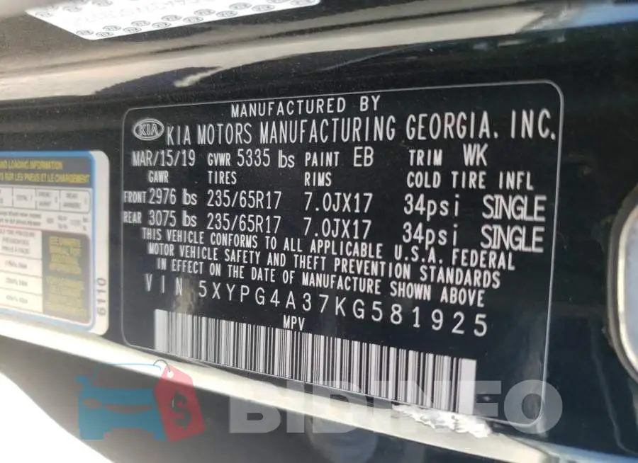5XYPG4A37KG581925 Photo# 13
