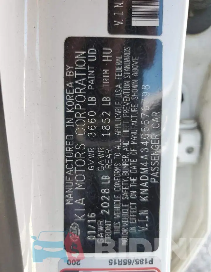 KNADM4A34G6676798 Photo# 12