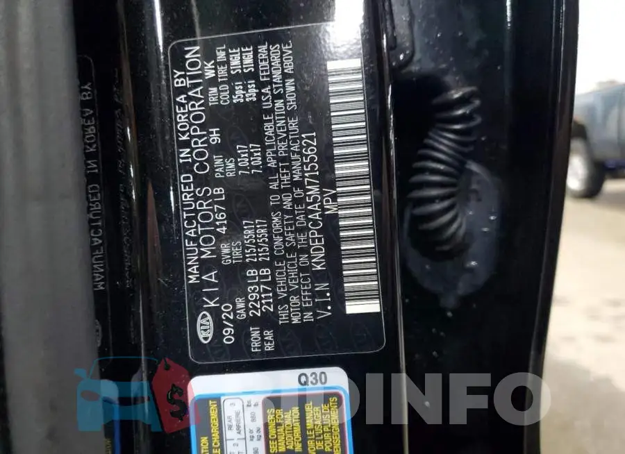 KNDEPCAA5M7155621 Photo# 12