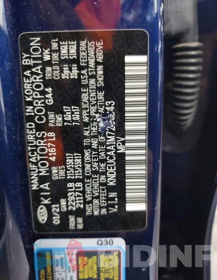 KNDEUCAA1M7201843 Photo# 14